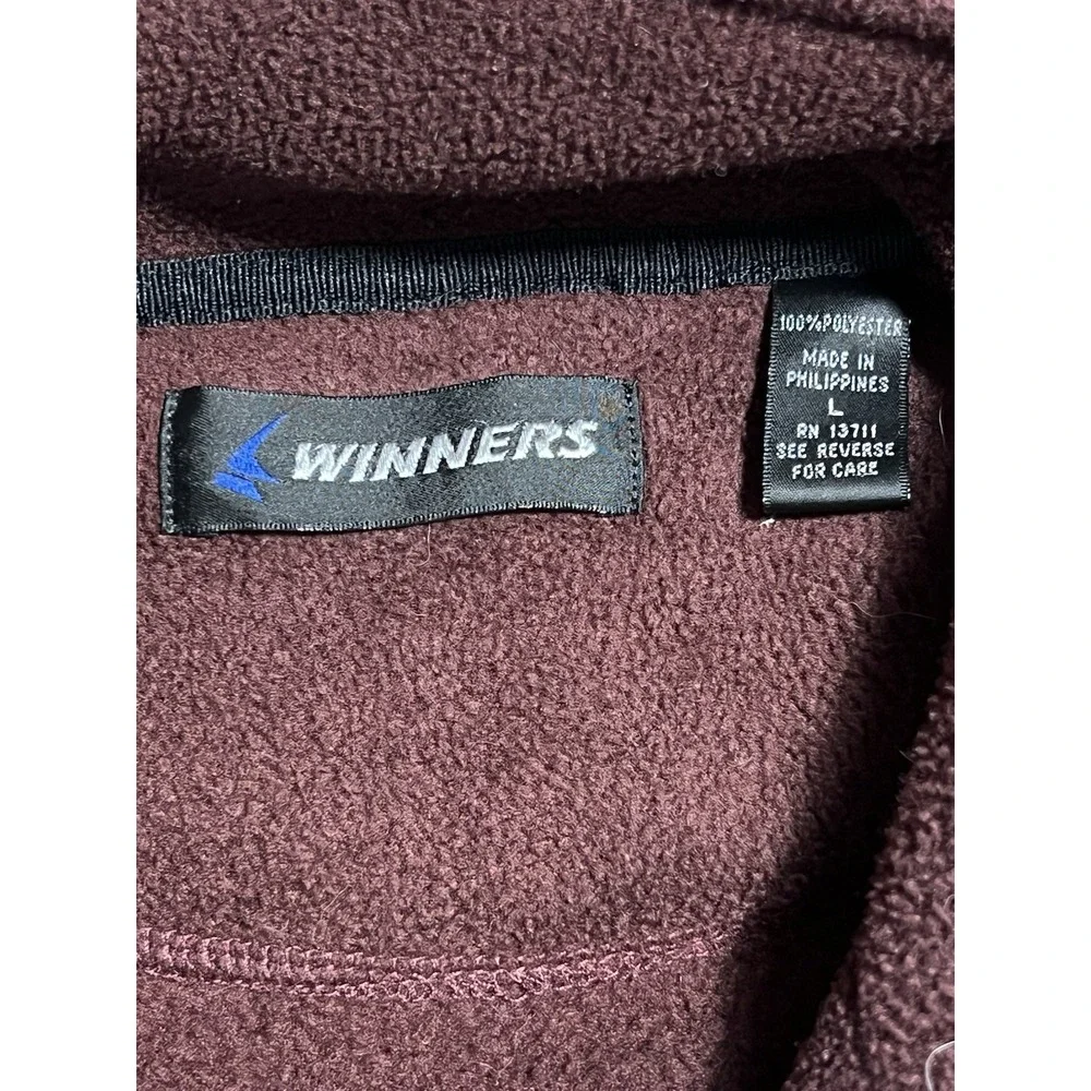 Winners Full Zip Fleece Jacket Cozycore Streetwear Southern Layering Sz‎ L
